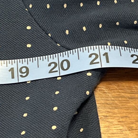 DENIM & FLOWER by Ricky Singh Casual Blue Dotted Men’s Polo Size L Slim Fit - Picture 6 of 12